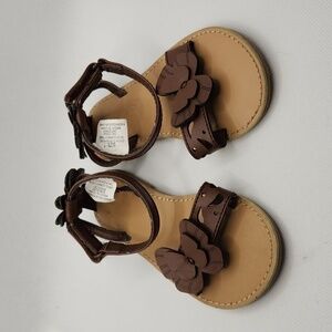 CRAZY 8 Brown Butterfly Thong Sandals Size 7